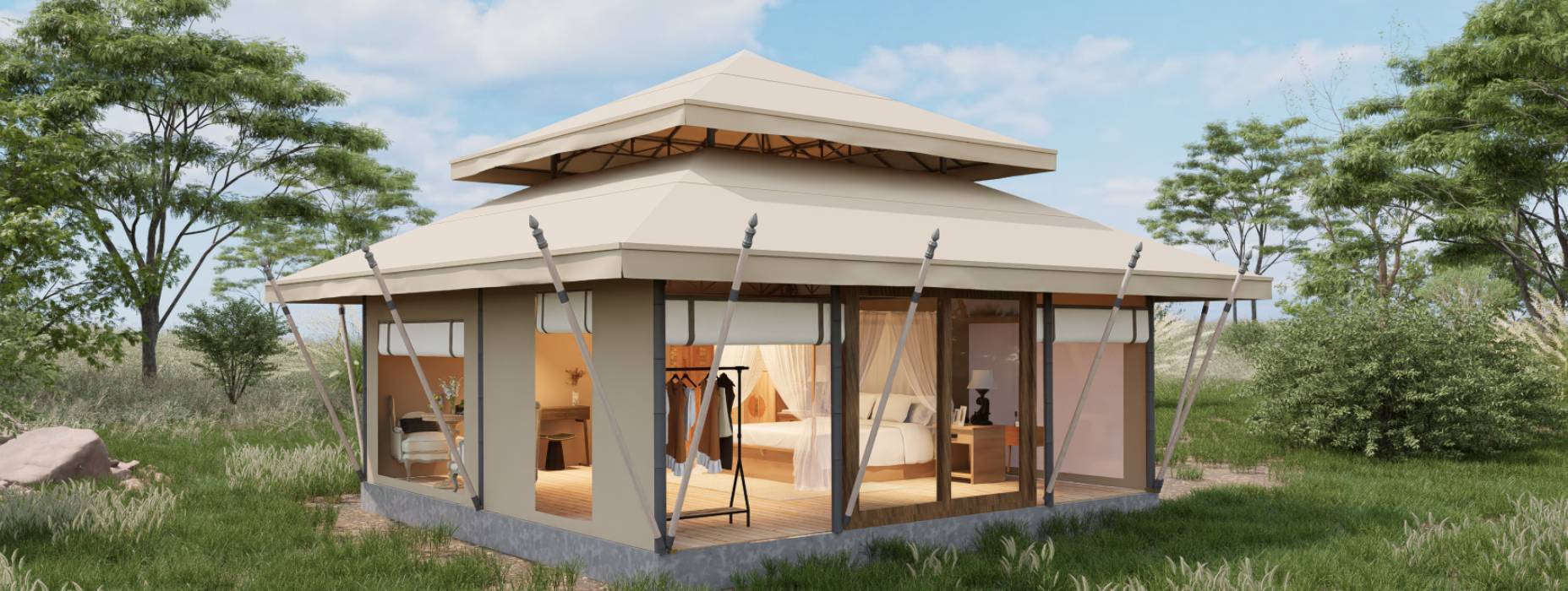 新疆户外野奢帐篷